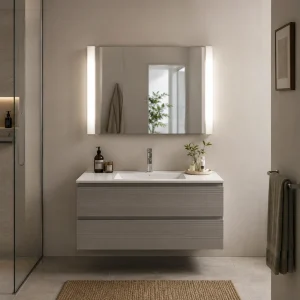 Specchiera con luci laterali interne led 100x67 cm
