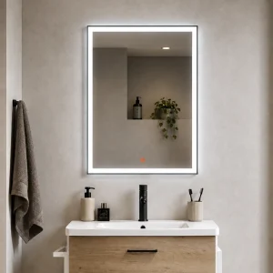 Loom specchio con led perimetrale 60x80 cm