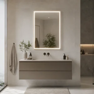 Specchio con luce led perimetrale 60x80 cm