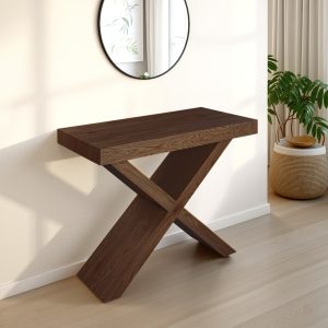 Adelaide tavolo consolle allungabile dark wood noce mdf melaminico 90 x 45-95-145-195 cm