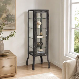 Mash vetrina 1 anta produzione dulton in acciaio con protezione trasparente finitura lucido L.40 P.45 H.126 cm